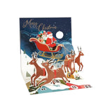 Christmas Card 3D Pop Up Santa's Sleigh Ride
