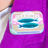 Sardine Tin Brooch