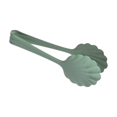 Scalloped Serving Tongs Green