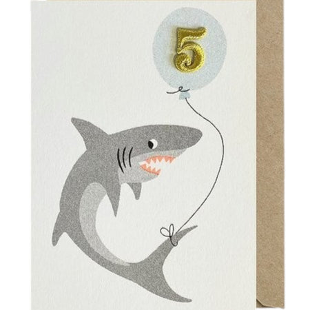 Birthday Card Age 5 Shark