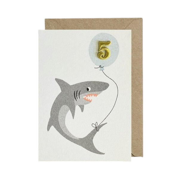 Birthday Card Age 5 Shark