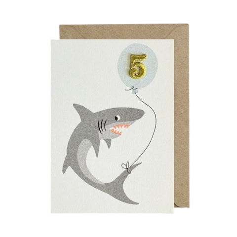 Birthday Card Age 5 Shark
