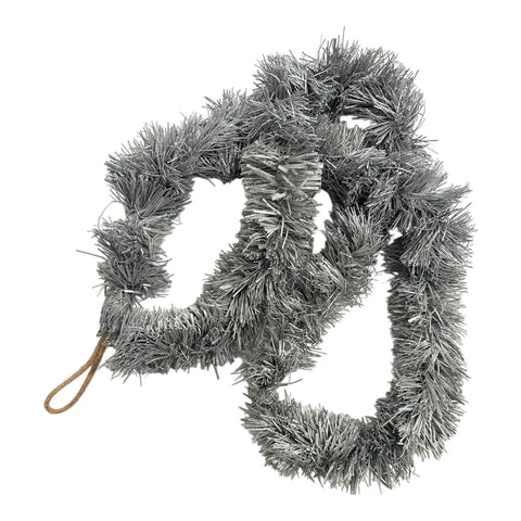 silver tinsel made from recycled card