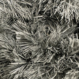 Close-up of  silver tinsel made from recycled card