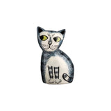 Grey Tabby Cat Ceramic Salt And Pepper Shakers