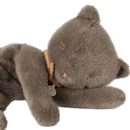 Sleeping Kitten Plush Medium Grey