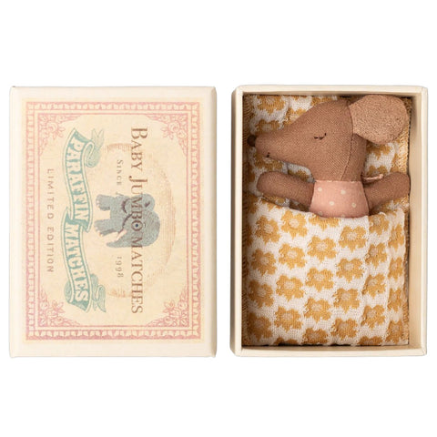 Sleepy Wakey Baby Mouse in Matchbox Rose
