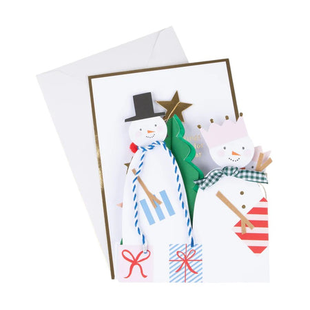 Snowman Family Concertina Christmas Card