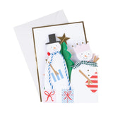 Snowman Family Concertina Christmas Card