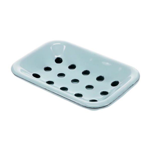 Soap Dish Enamel Two Part Blue