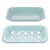 Soap Dish Enamel Two Part Blue