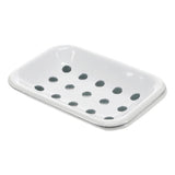 Soap Dish Enamel Two Part White