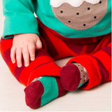 Baby Socks Cotton Christmas Pudding