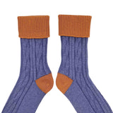 Slouch Socks Cashmere Blend Lilac Saffron