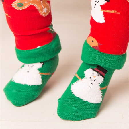 Baby Socks Cotton Snowman