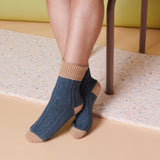 Slouch Socks Cashmere Blend Teal Biscuit