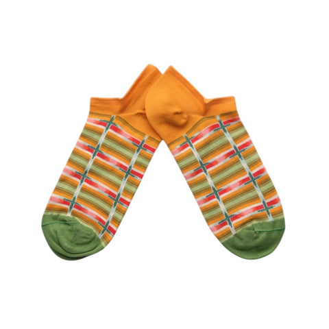 Bonne Maison Trainer Socks Turmeric Checkered