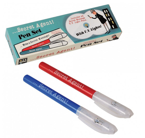 Secret Pens Set Of 2 Secret Agent Spy Pens