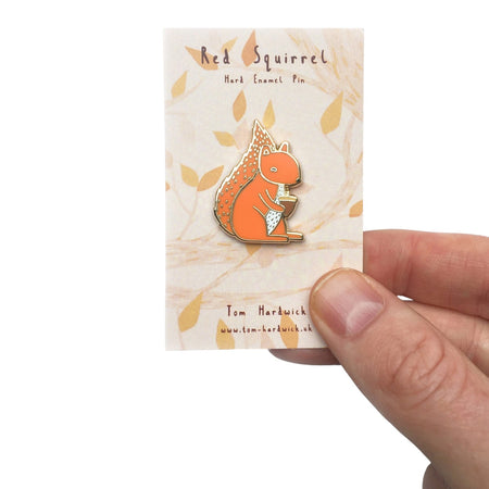 Red Squirrel Enamel Pin