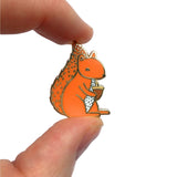 Red Squirrel Enamel Pin