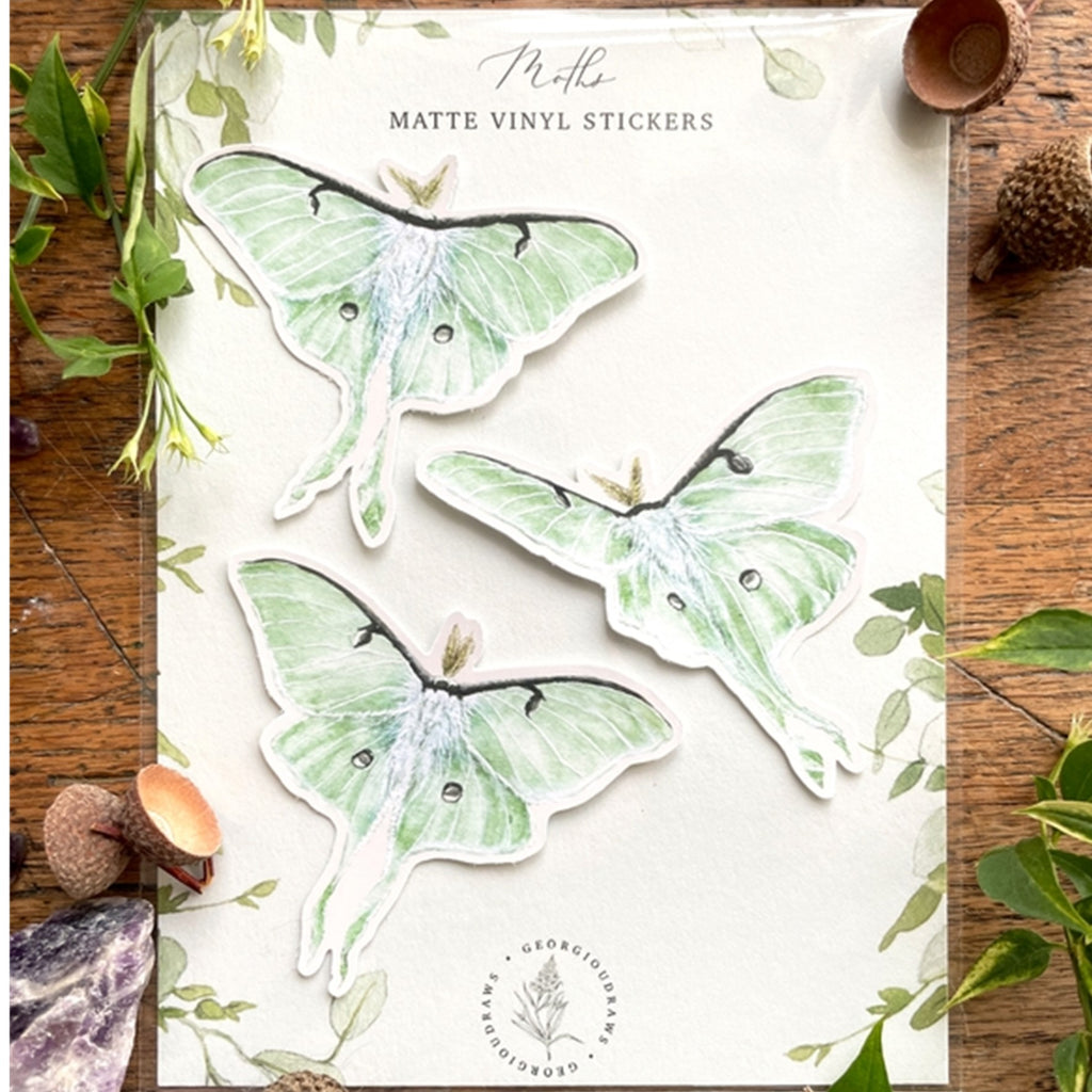 Luna Moth Sticker Sticker Set Luna Moth – m.a.d.e.