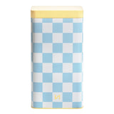 Storage Tin Check Aqua