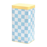 Storage Tin Check Aqua