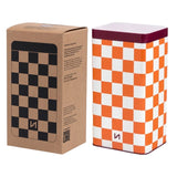 Storage Tin Check Orange