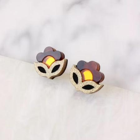 Flora Mini Stud Earrings Tortoiseshell