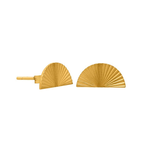 Stud Earrings 18k Gold Plated Sunrise Crescent
