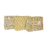 black printed gift bags on a white background