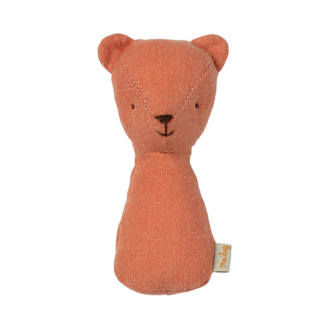 Teddy Bear Rattle Coral Pink