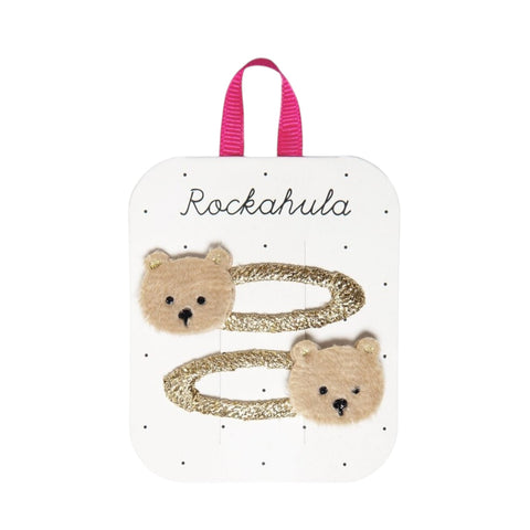 Hair Clip Set Of 2 Teddy Bear