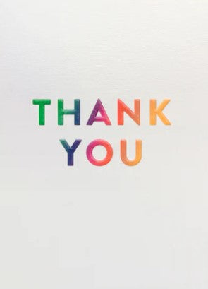 Thank You Card Rainbow