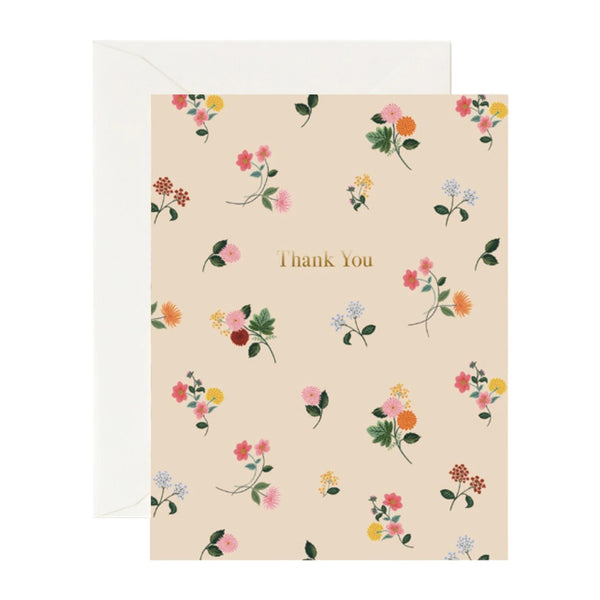 Thank You Card Ditsy Dahlia