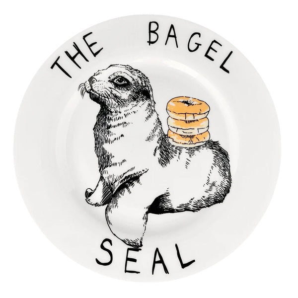 Plate China Bagel Seal