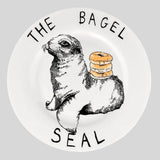 Plate China Bagel Seal