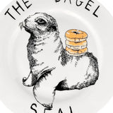 Plate China Bagel Seal