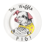 Plate China The Waffle Pig