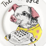 Plate China The Waffle Pig
