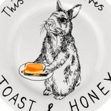 Plate China This Bunny Loves Toast And Honey