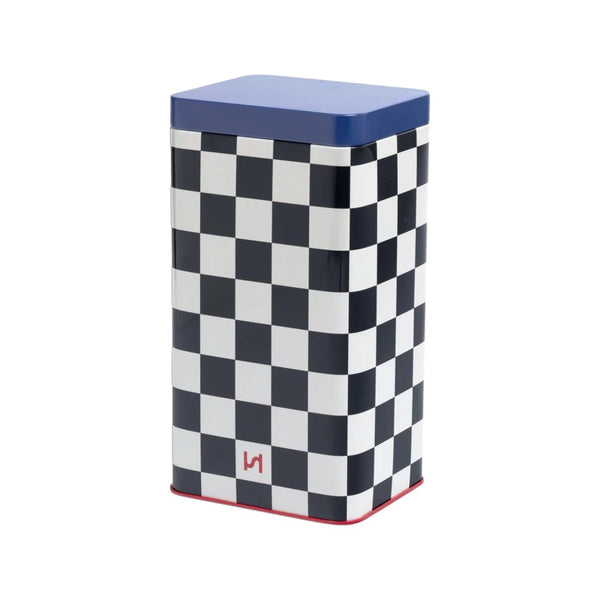 Storage Tin Check Navy