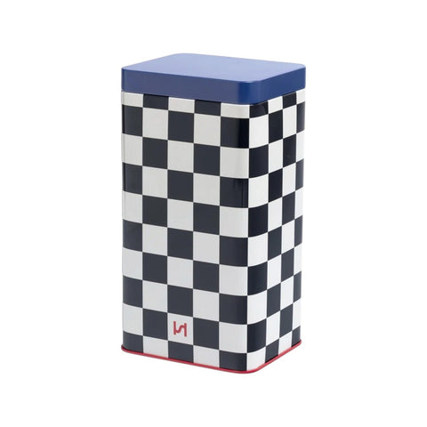 Storage Tin Check Navy