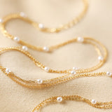 Necklace Layard Chain Pearls Gold