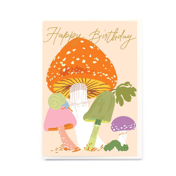 Birthday Card Toadstools