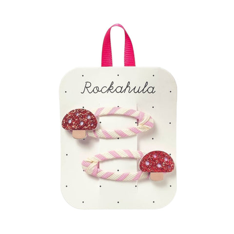 Hair Clip Set Of 2 Stripy Toadstool