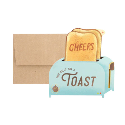 Card 3D Toaster Cheers