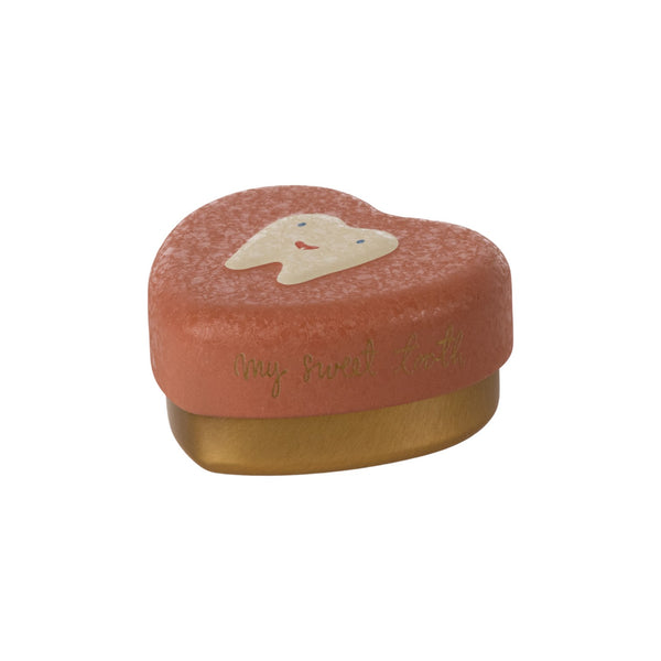 Tooth Box Heart Shaped Tin