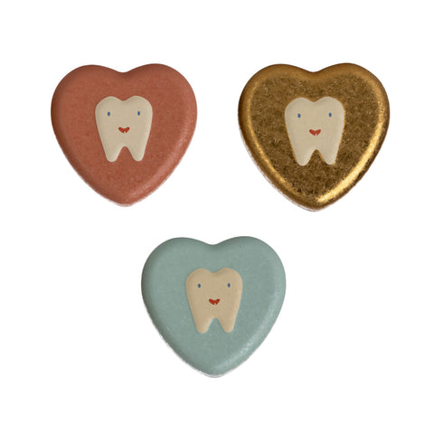 Tooth Box Heart Shaped Tin
