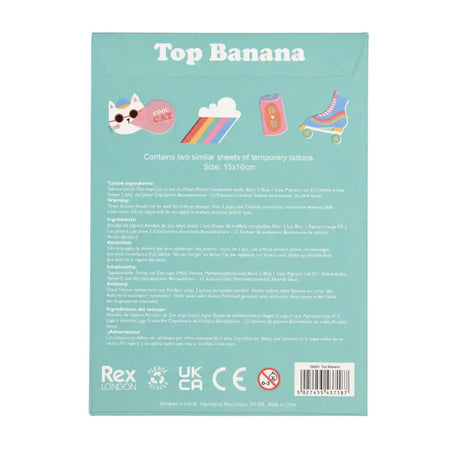 Tattoos Temporary Set Of Two Top Banana